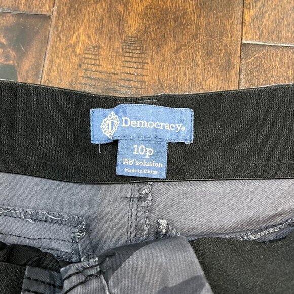 Democracy Ab Solution Grey Blue Camo Pants 10P - Picture 5 of 9